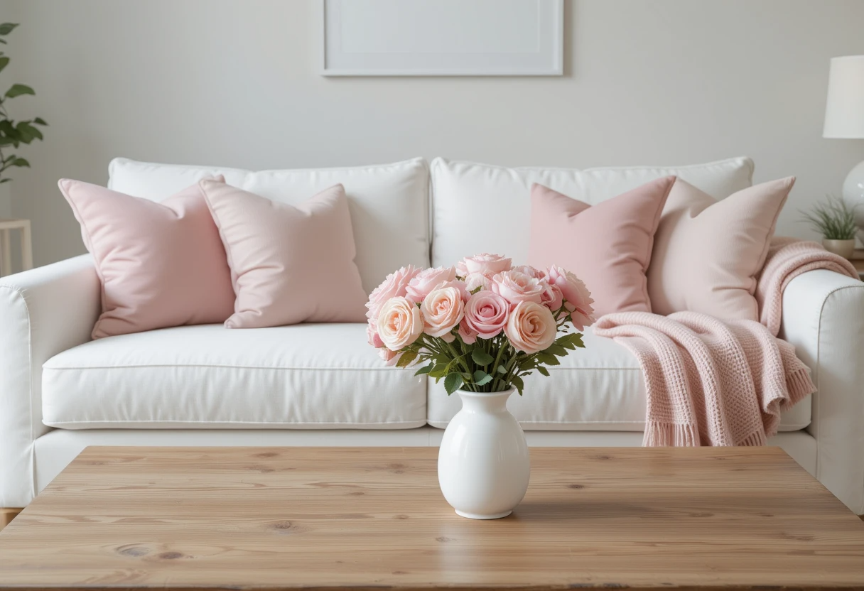 White & Pink Spring Family Room Reveal A Fresh & Cozy Refresh